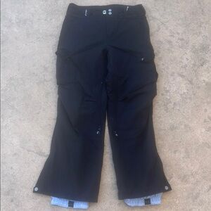 Roxy Black Cargo Snowboard Ski Pants Women's Size S
